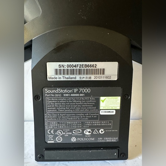Polycom SoundStation IP 7000 PoE VoIP Conference Phone 2201-40000-001 - Picture 6 of 10